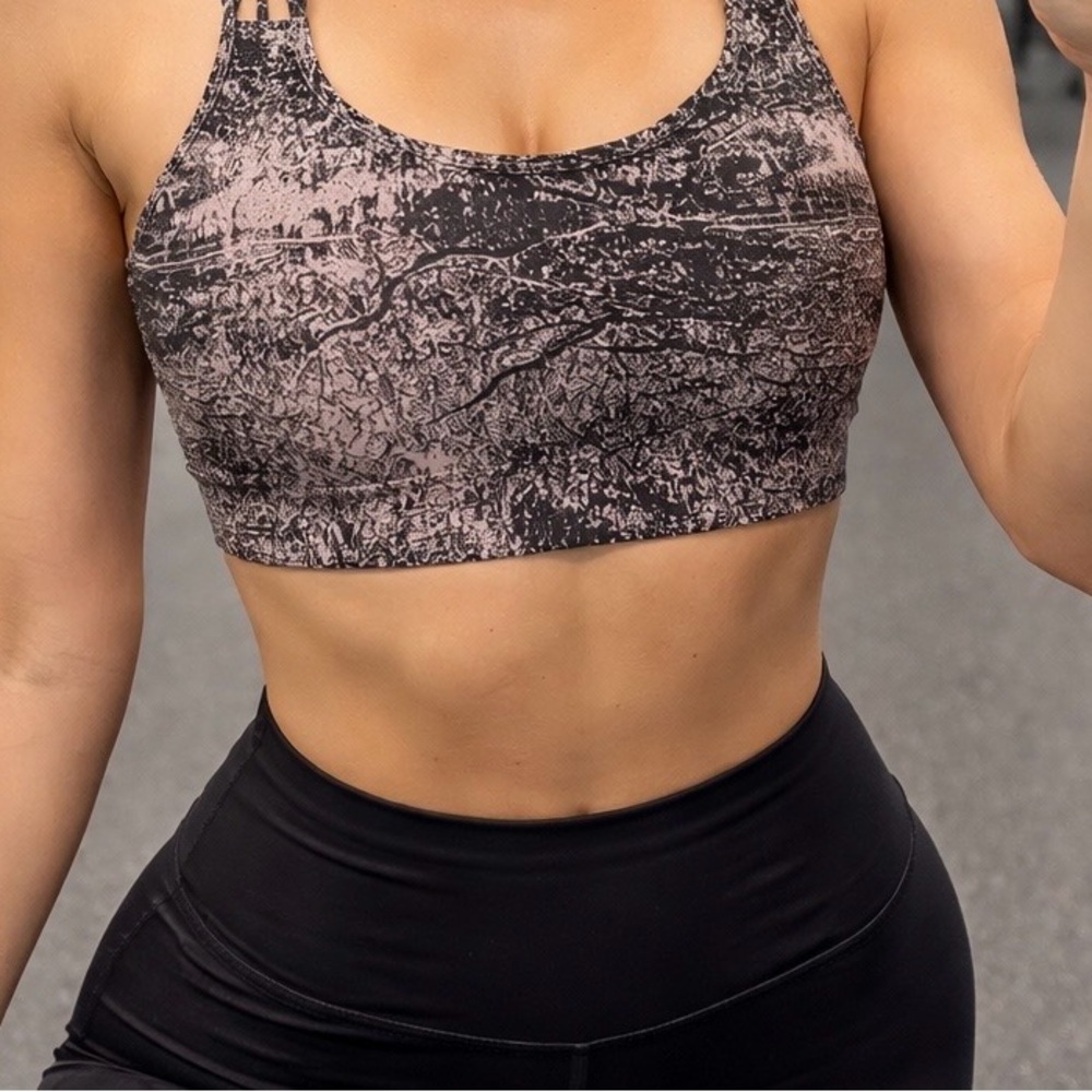 ATHLETA Sports Bra Crisscross
Black/Tan (White), Size‎ M